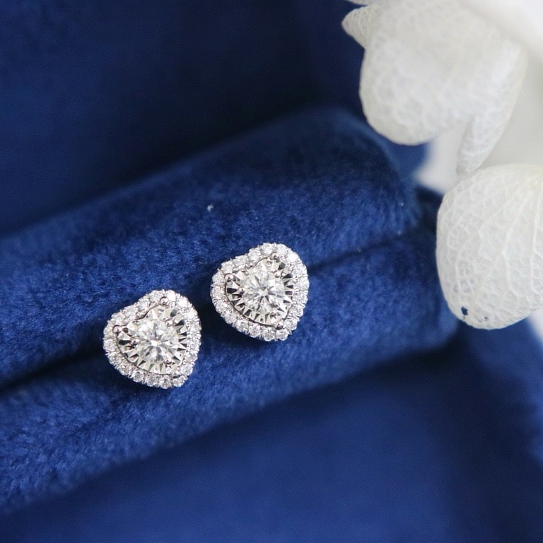 14k Gold 0.3 Ct Natural H Diamond Earrings - 2