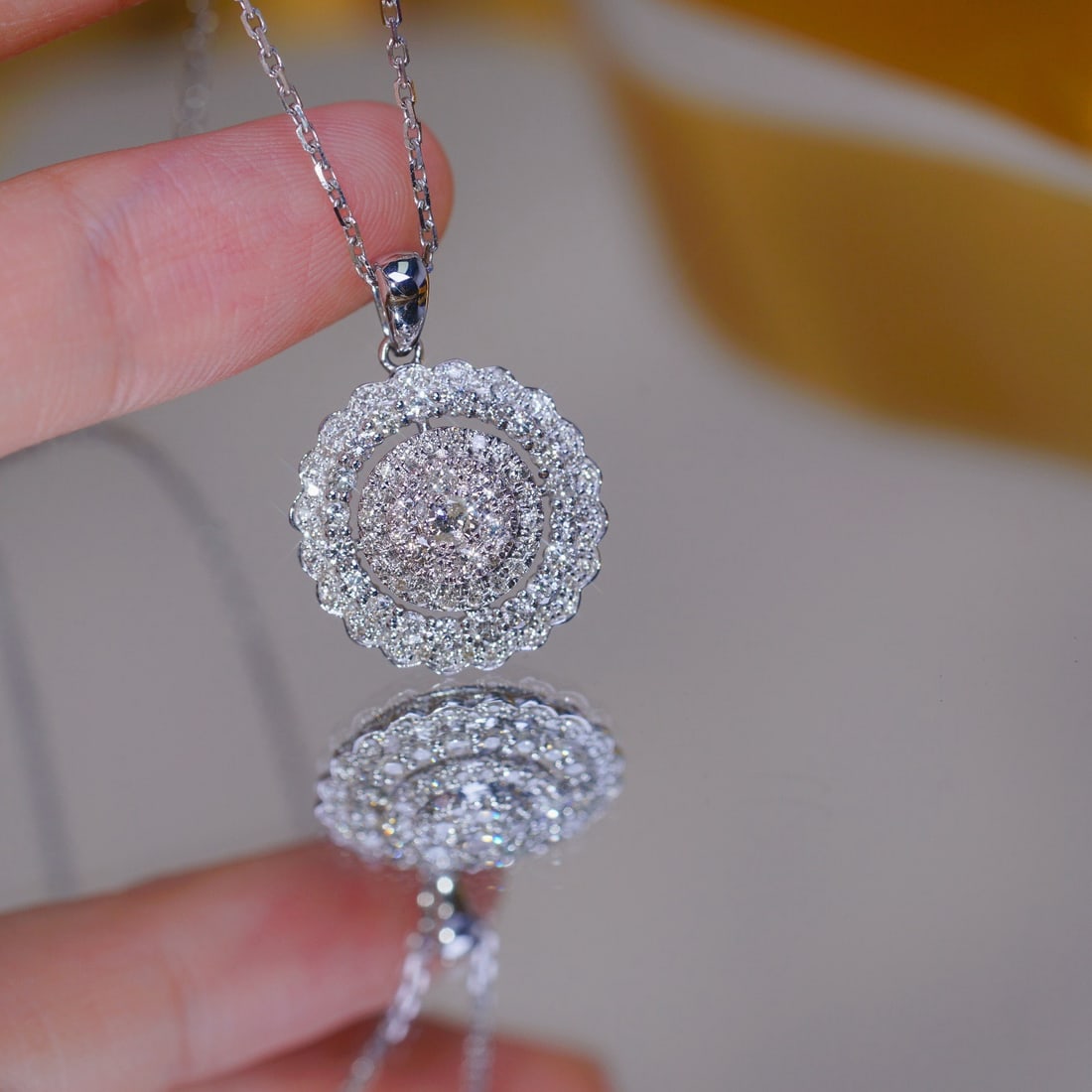 14k Gold 0.80 Ct Natural H Diamond Pendant( Without Chain ) - 2