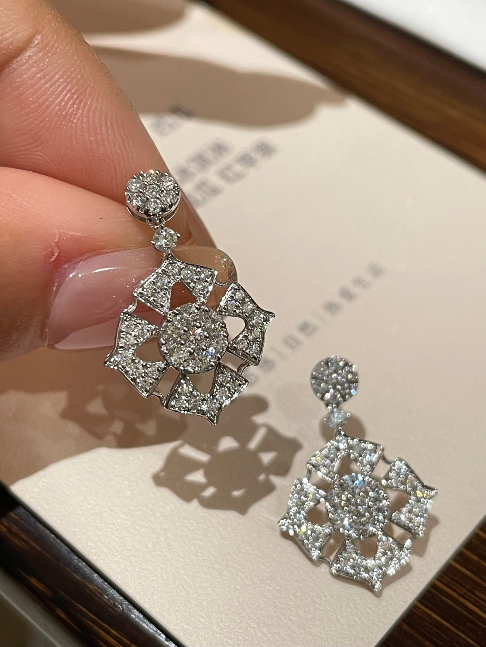 14k Gold 0.80 Ct Natural H Diamond Earrings - 2