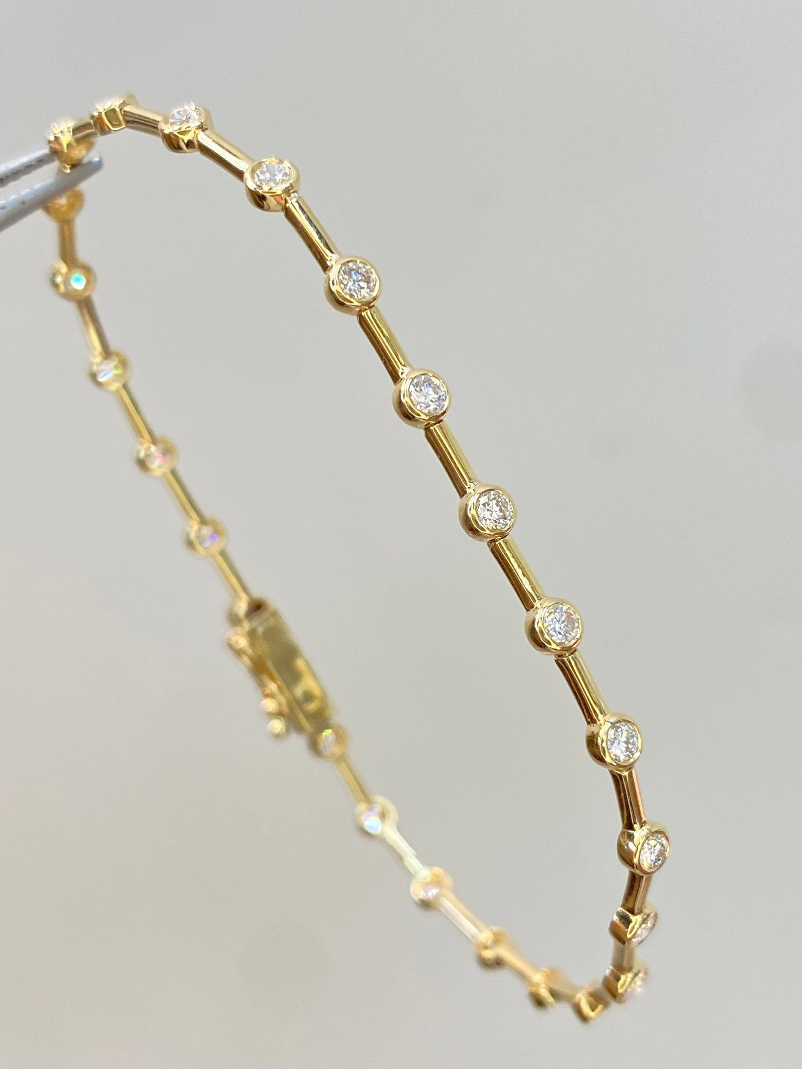 14k Gold 1 Ct Natural H Diamond Bracelet - 3