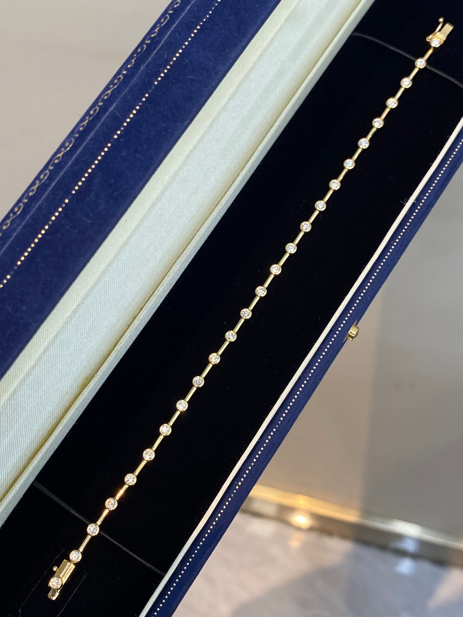 14k Gold 1 Ct Natural H Diamond Bracelet - 4