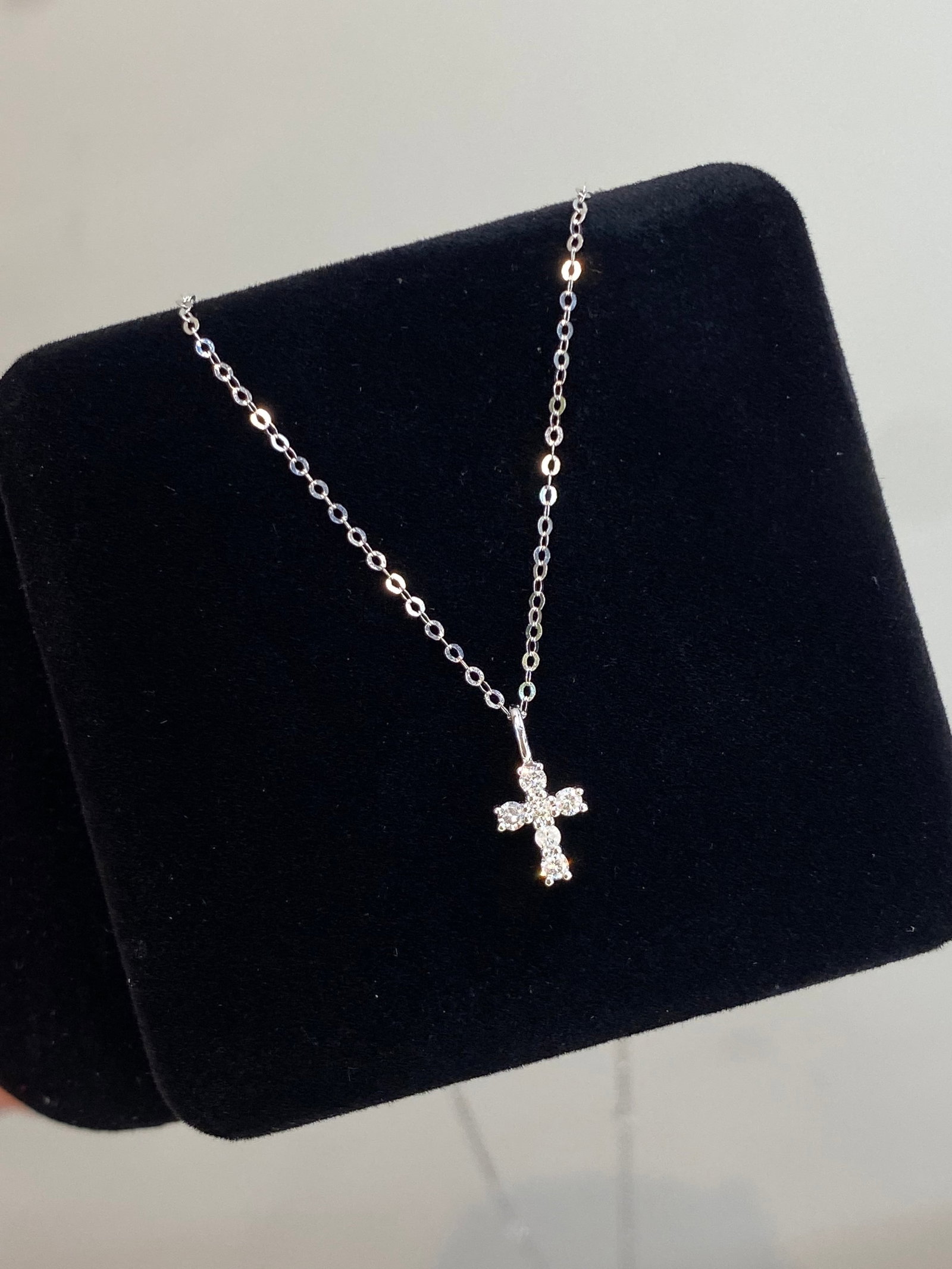 14k Gold 0.15 Ct Natural H Diamond Necklace - 2