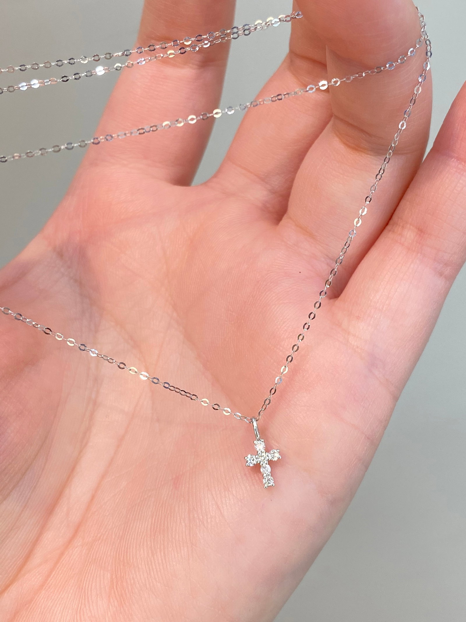 14k Gold 0.15 Ct Natural H Diamond Necklace - 4