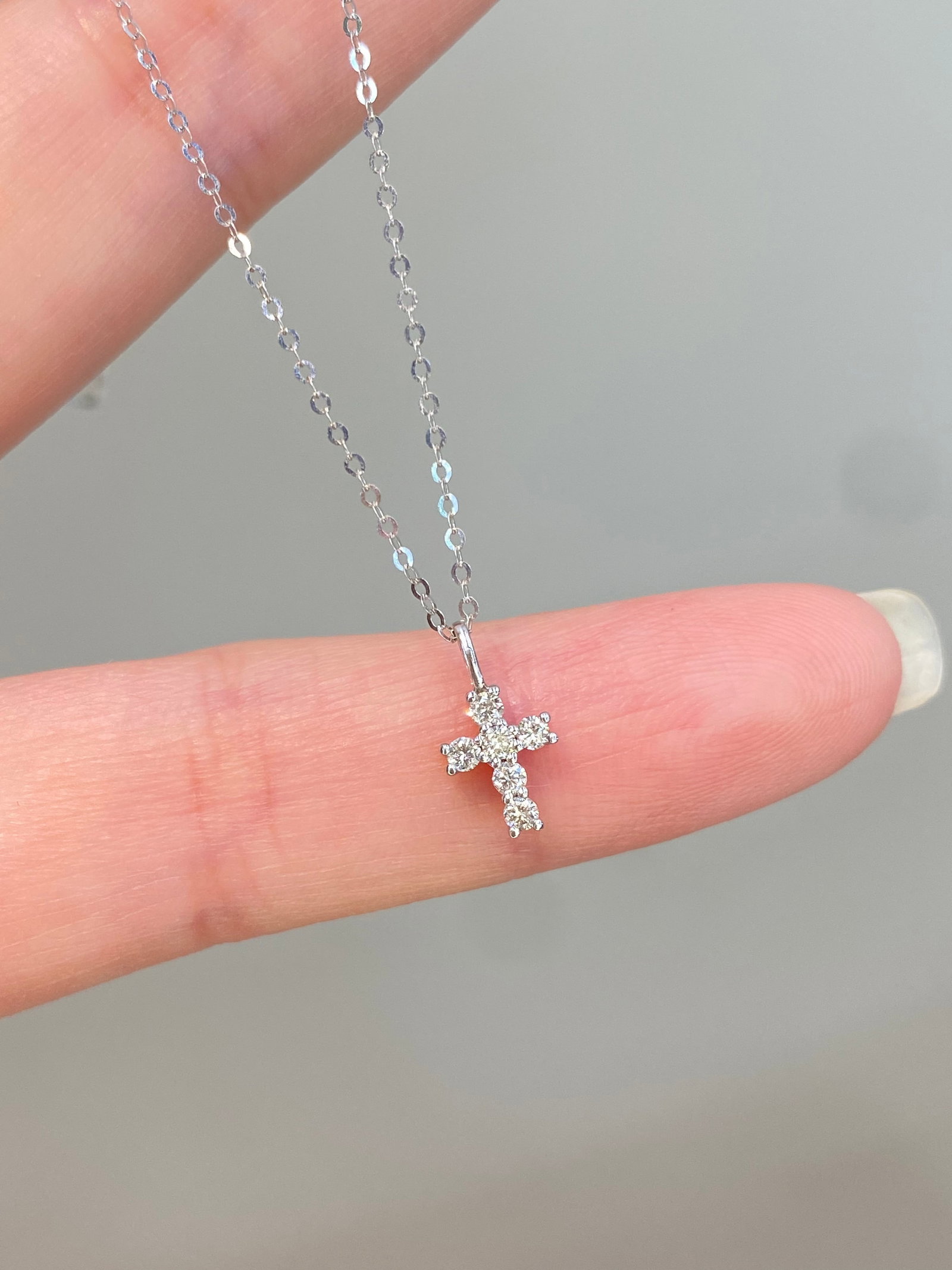 14k Gold 0.15 Ct Natural H Diamond Necklace - 5