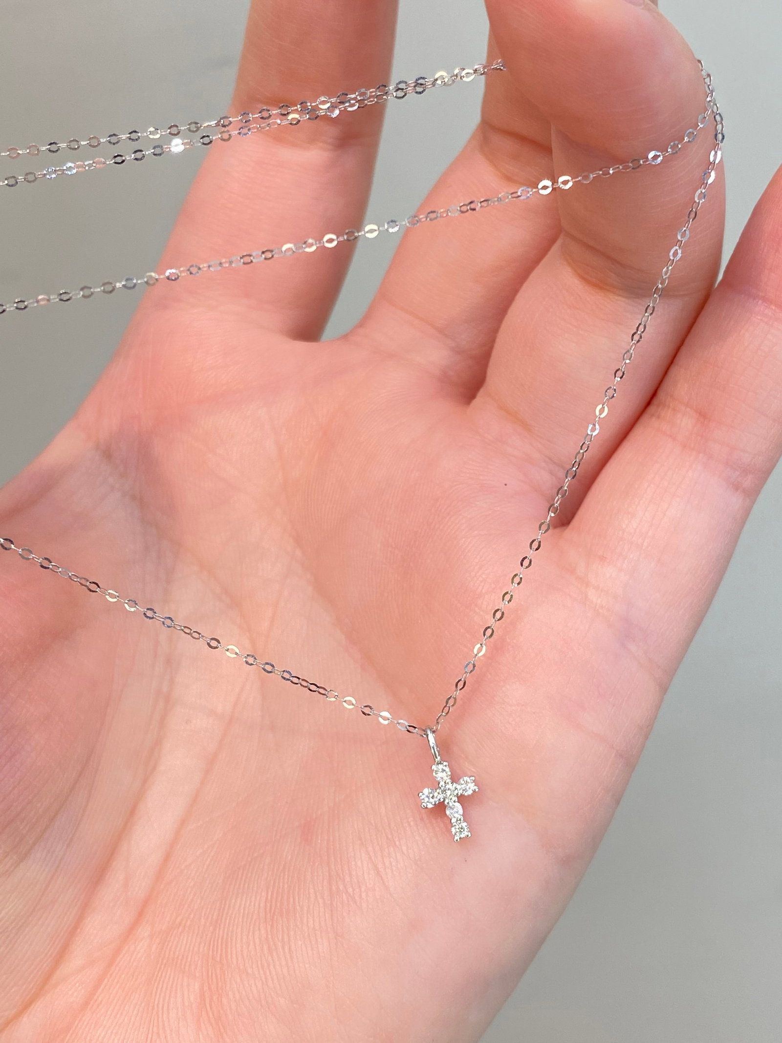 14k Gold 0.15 Ct Natural H Diamond Necklace - 8