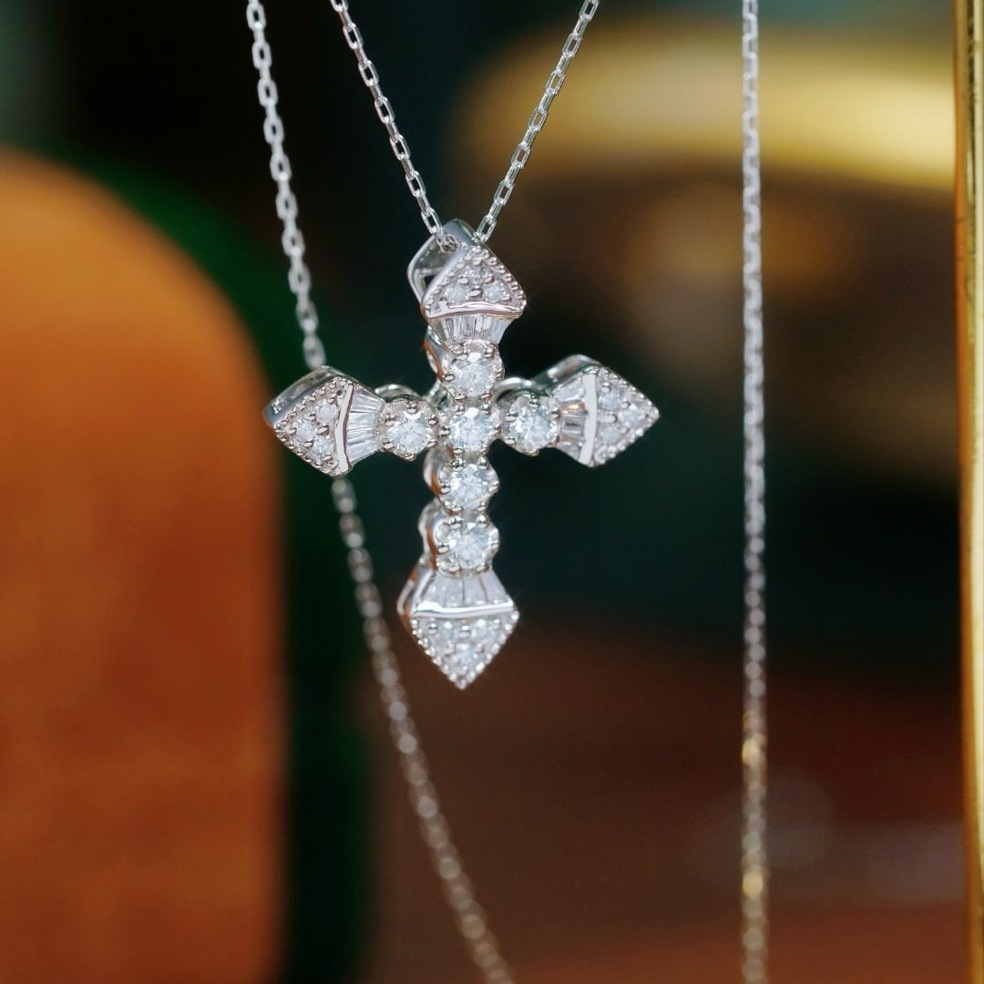 14k Gold 0.40 Ct Natural H Diamond Pendant( Without Chain ) - 3
