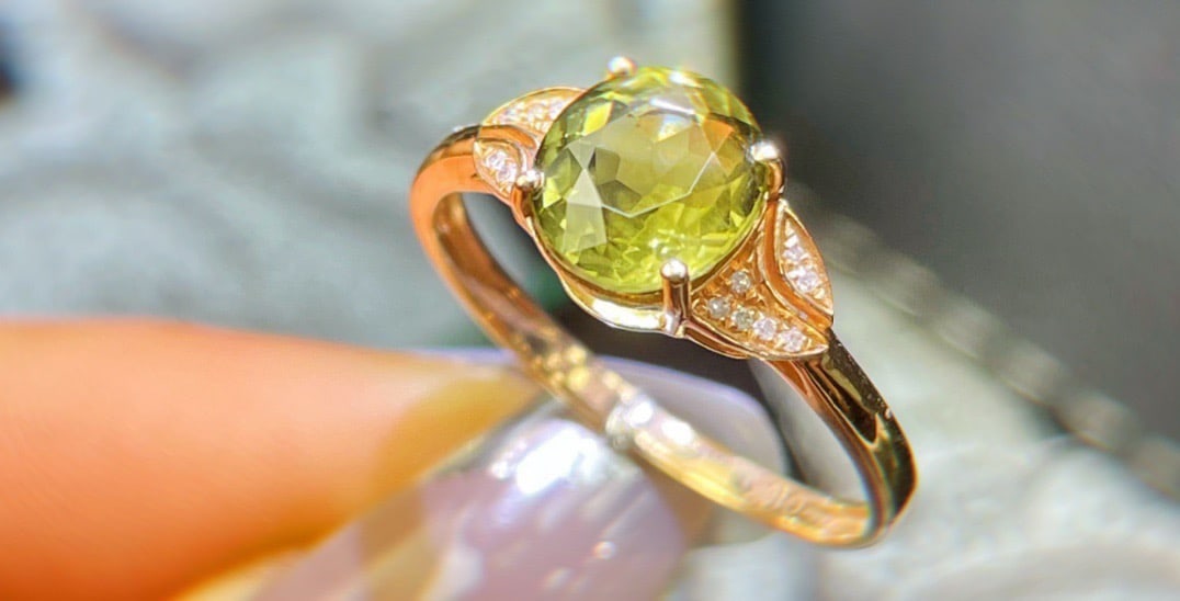 14k Gold 2.1 Ct Natural Tourmaline & Diamond Ring - 2