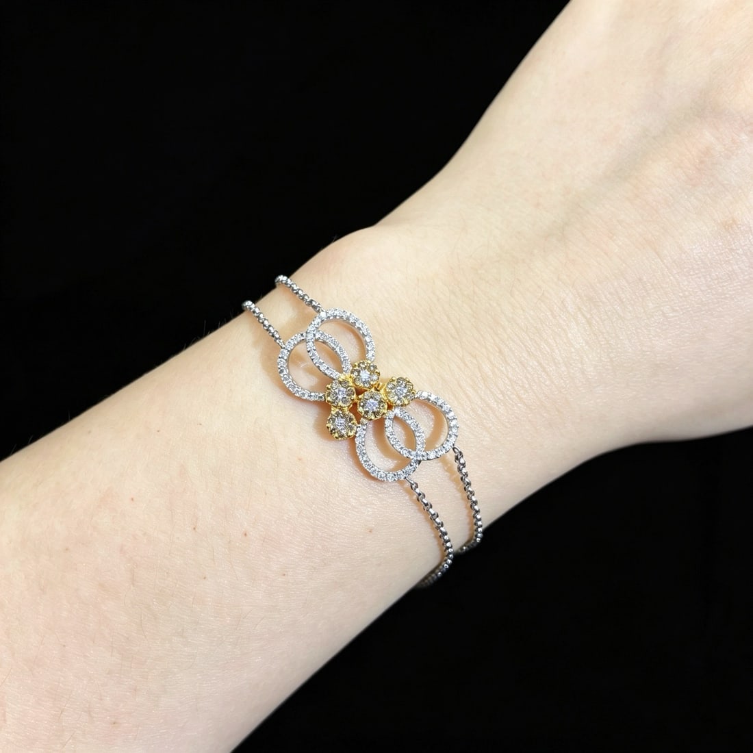 14k Gold 0.84 Ct Natural H Diamond Bracelet - 4