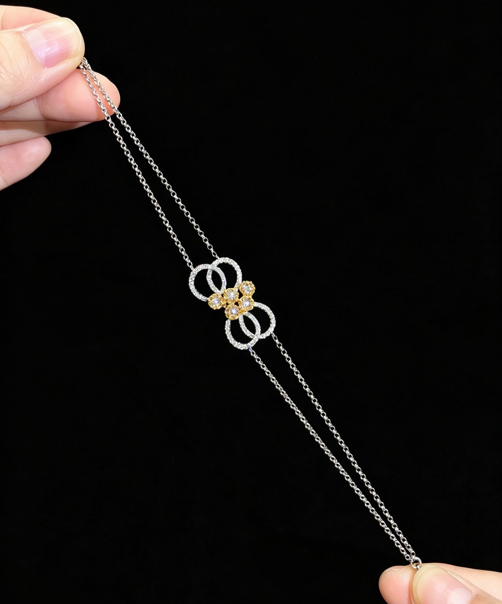 14k Gold 0.84 Ct Natural H Diamond Bracelet - 6