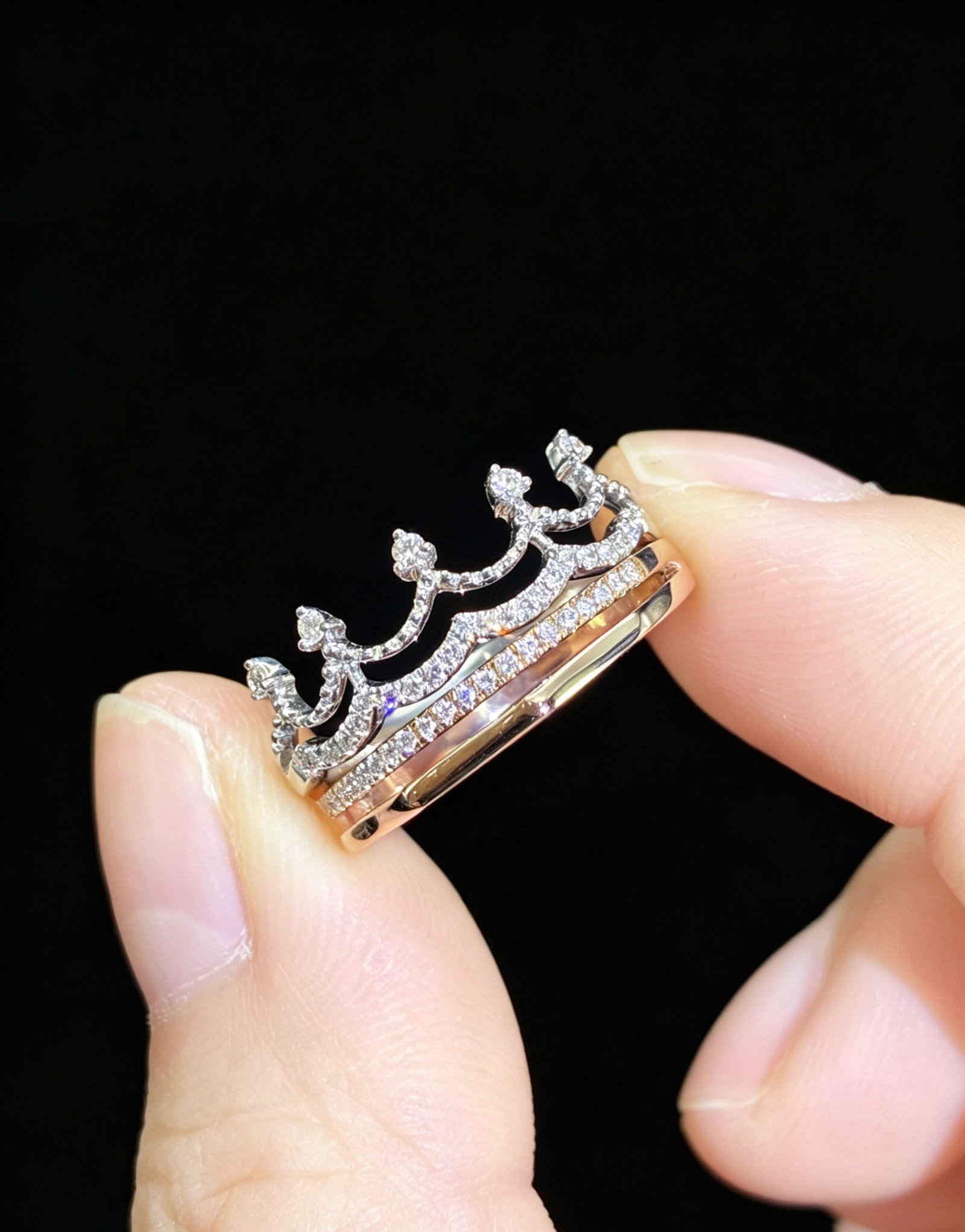 14k Gold 0.20 Ct Natural H Diamond Ring - 2