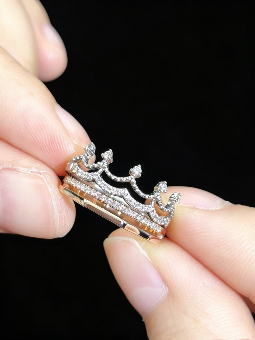 14k Gold 0.20 Ct Natural H Diamond Ring - 3
