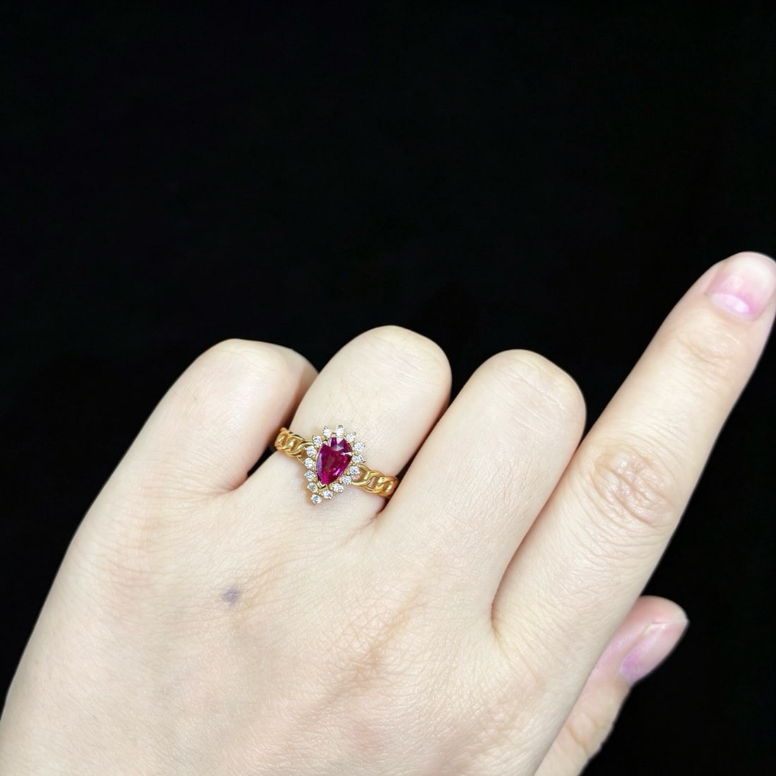 14k Gold 0.90 Ctw Natural Sapphire & Diamond Ring - 6