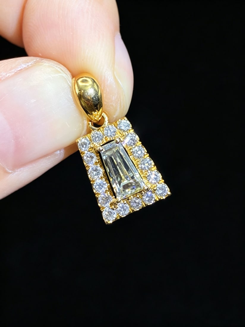 14k Gold 0.96 Ctw Natural H Diamond Pendant( Without Chain ) - 2