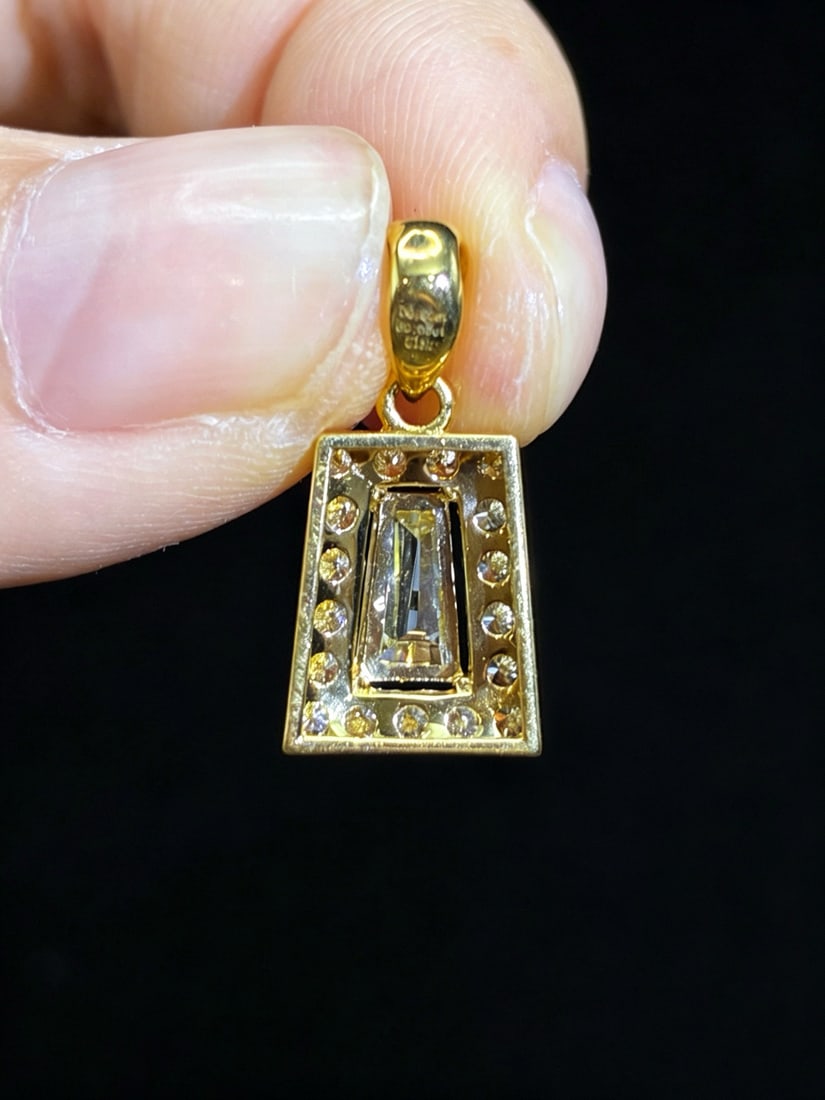 14k Gold 0.96 Ctw Natural H Diamond Pendant( Without Chain ) - 5