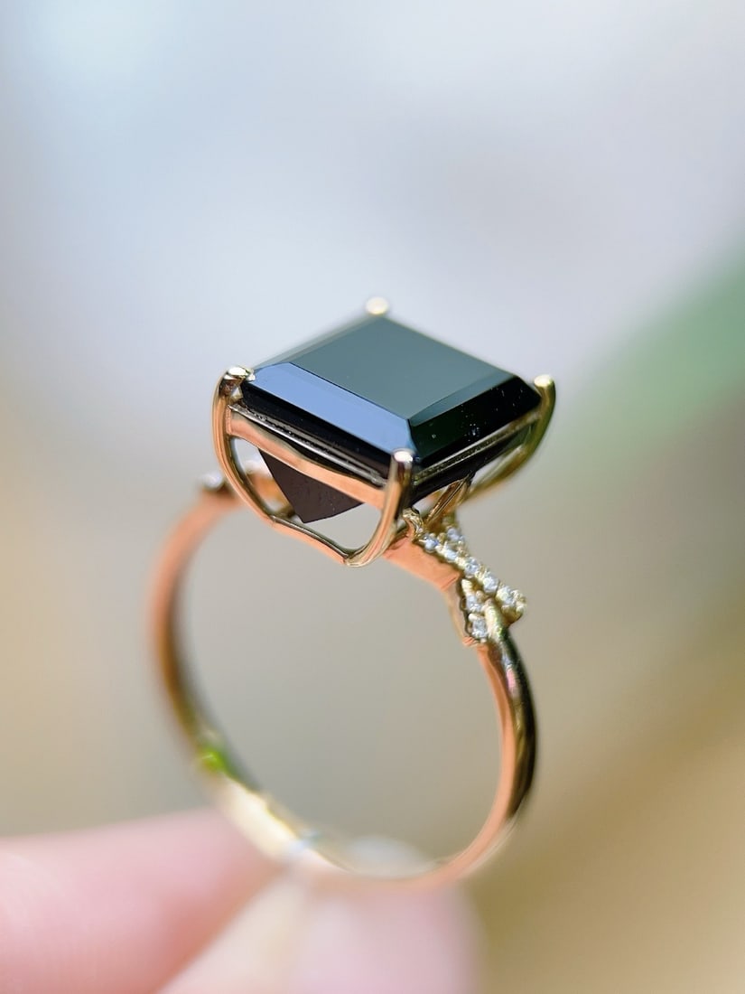 14k Gold 4.65 Ctw Natural Tourmaline & Diamond Ring - 4