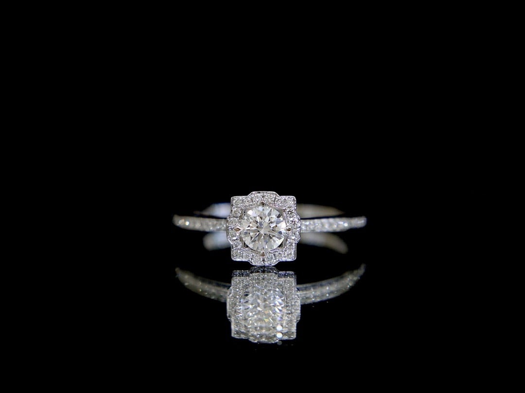 Gia Certified 14k Gold 0.45 Ctw Natural F Si1 3ex Round Diamond Ring: Ref:231172276 // gold content:14k gold // ring size:7. 25us // // main gemstone:diamond // certified:gia // shape:round // carat weight:0. 31ct // clarity grade:si1 // color:f // treatment:natural //
