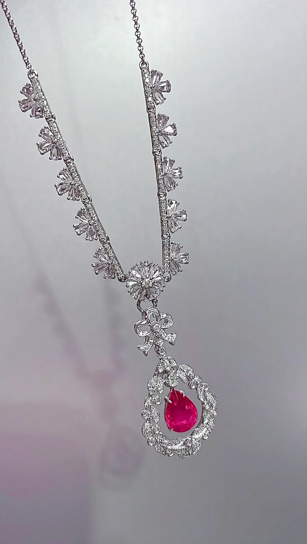 14k Gold 2.02 Ctw Natural Tourmaline & Diamond Pendant( Without Chain ) - 4