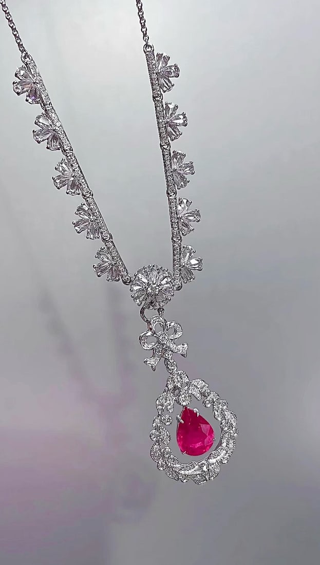 14k Gold 2.02 Ctw Natural Tourmaline & Diamond Pendant( Without Chain ) - 5