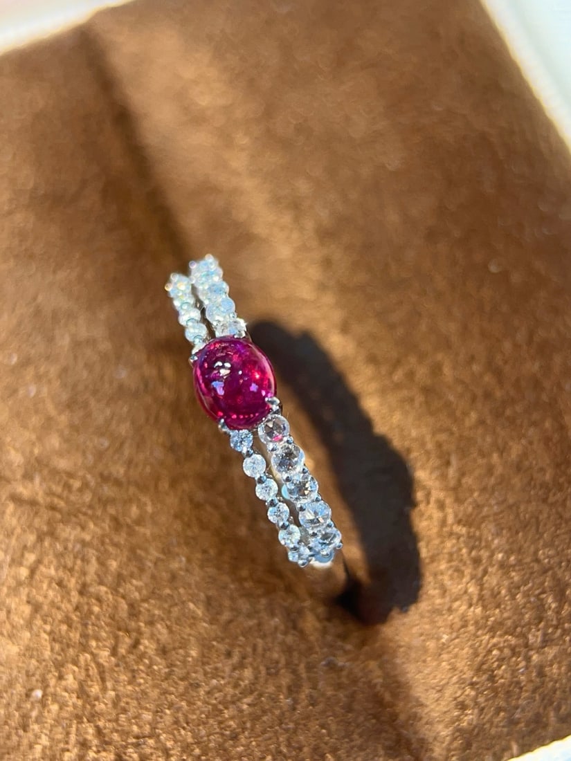 14k Gold 1.05 Ctw Natural Ruby & Diamond Ring - 2