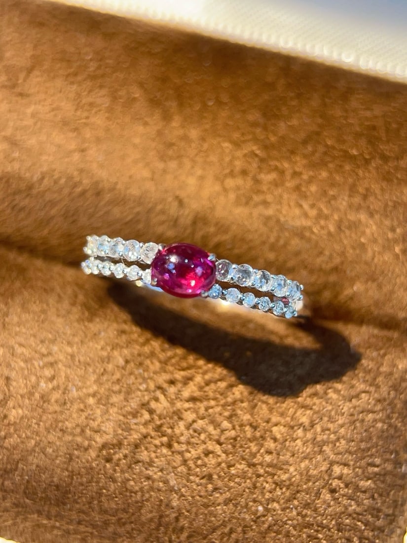14k Gold 1.05 Ctw Natural Ruby & Diamond Ring - 4