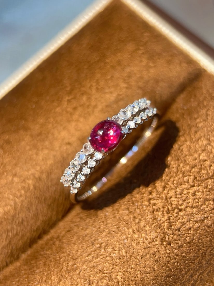 14k Gold 1.05 Ctw Natural Ruby & Diamond Ring - 5