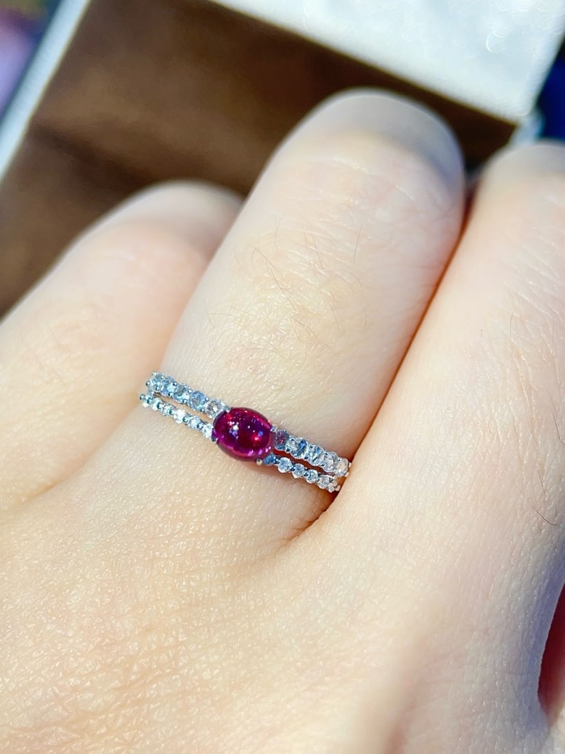 14k Gold 1.05 Ctw Natural Ruby & Diamond Ring - 6