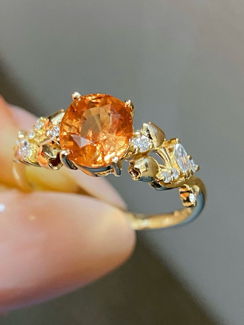 14k Gold 1.87 Ctw Natural Sapphire & Diamond Ring - 3