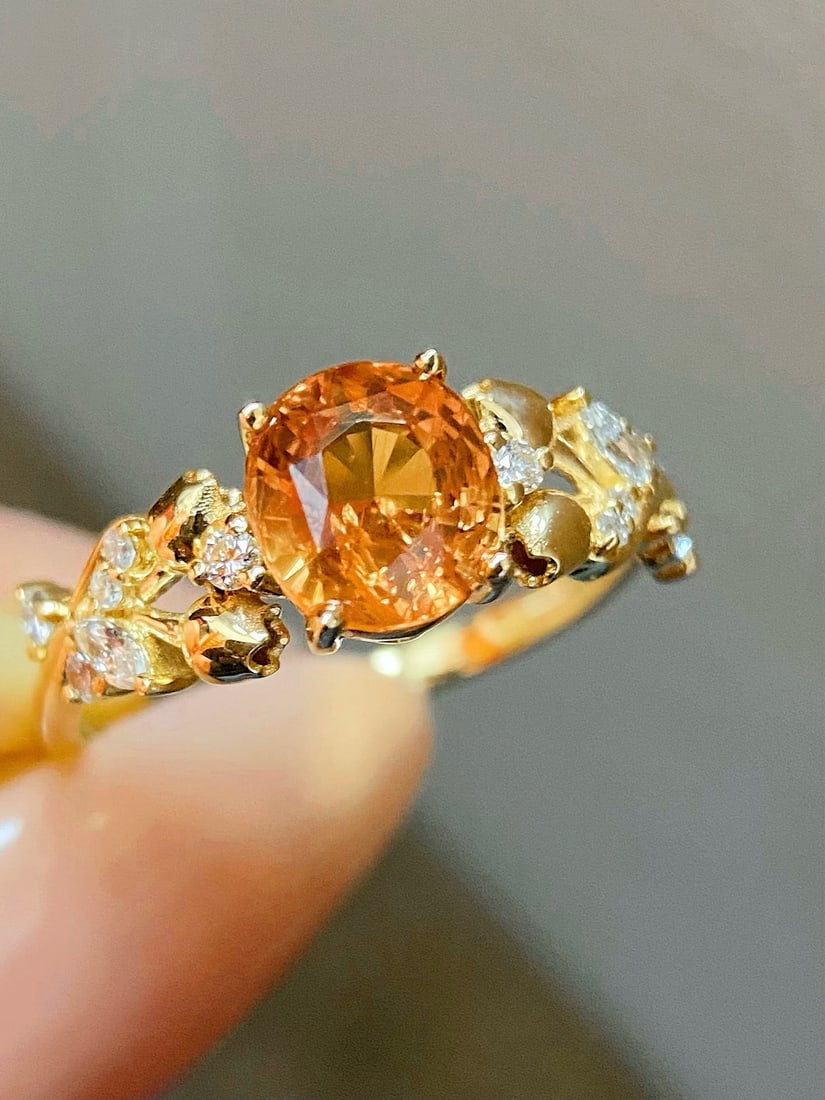 14k Gold 1.87 Ctw Natural Sapphire & Diamond Ring - 6