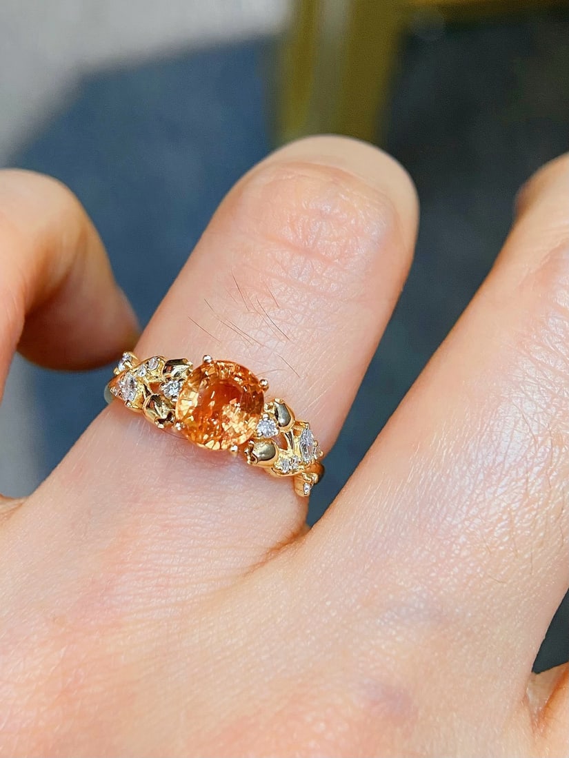 14k Gold 1.87 Ctw Natural Sapphire & Diamond Ring - 7