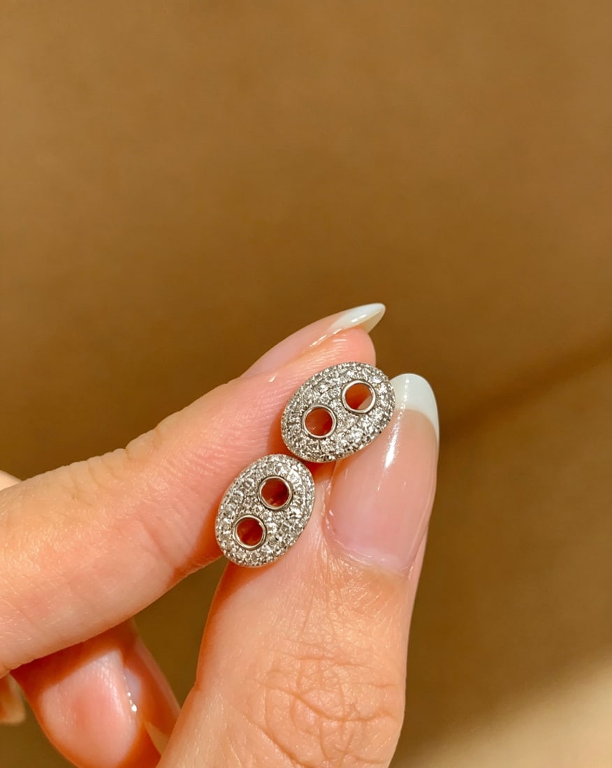 14k Gold 0.5 Ct Natural H Diamond Earrings - 6