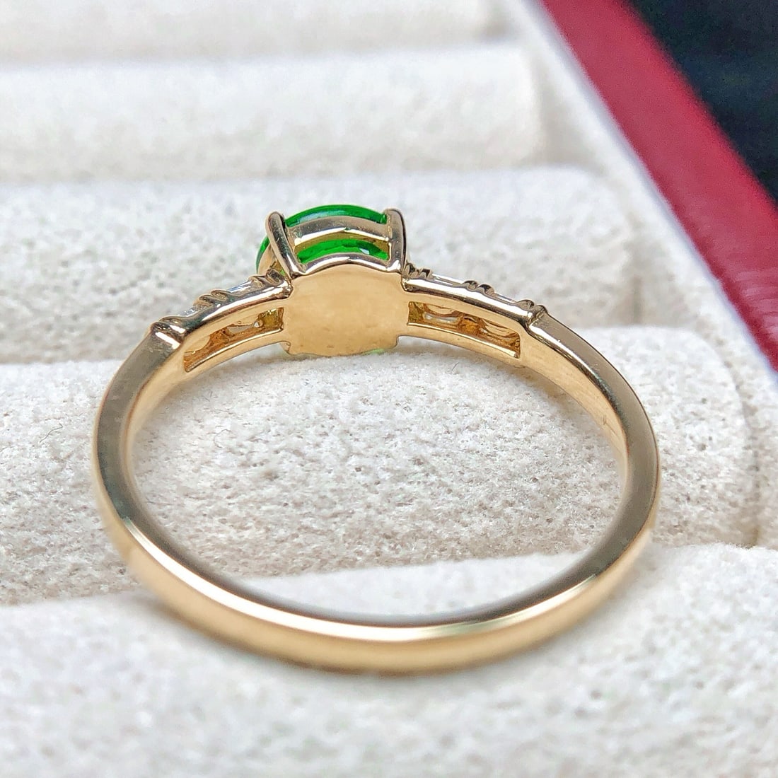 14k Gold 1.13 Ctw Natural Tsavorite & Diamond Ring - 5