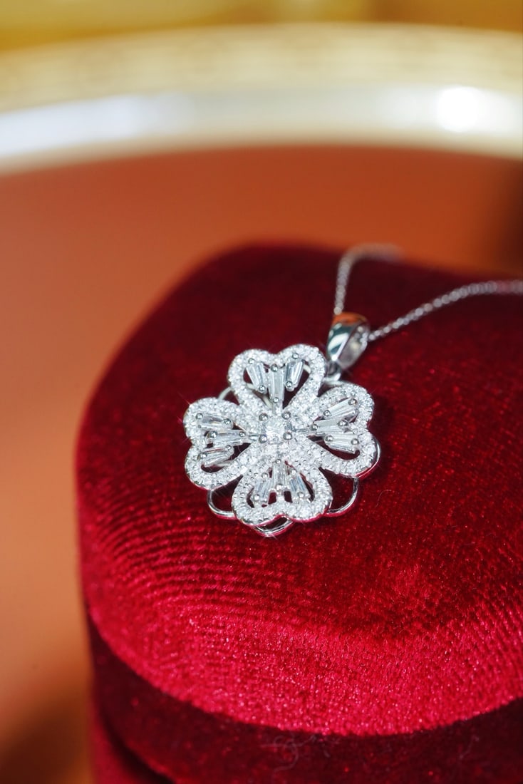 14k Gold 0.75 Ct Natural H Diamond Pendant( Without Chain ) - 5