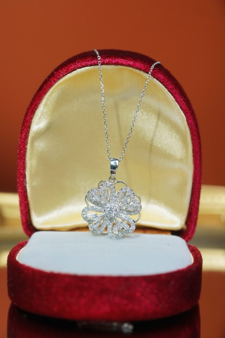 14k Gold 0.75 Ct Natural H Diamond Pendant( Without Chain ) - 7