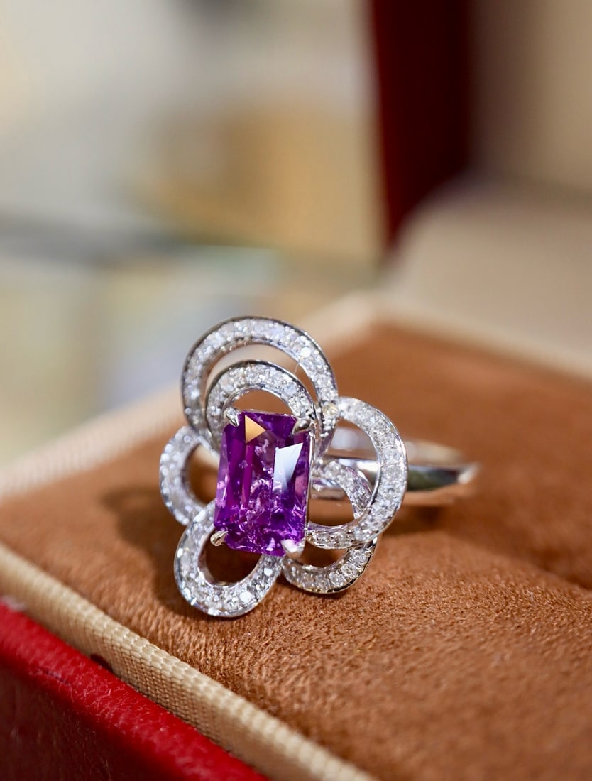 14k Gold 2.02 Ctw Natural Sapphire & Diamond Ring - 5