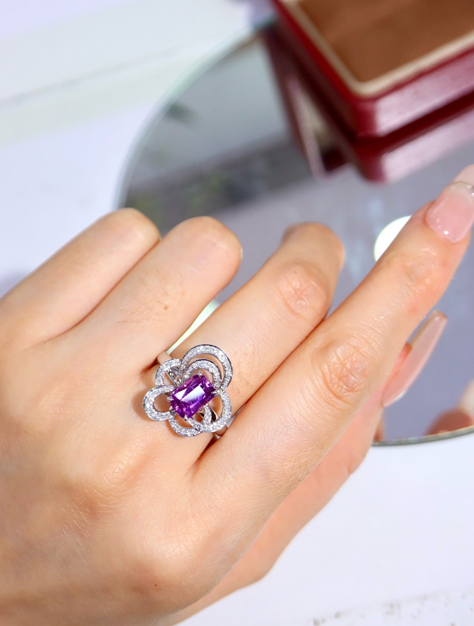 14k Gold 2.02 Ctw Natural Sapphire & Diamond Ring - 8