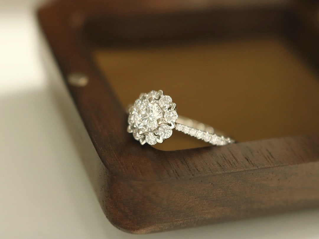 14k Gold 0.66 Ctw Natural H Diamond Ring - 2