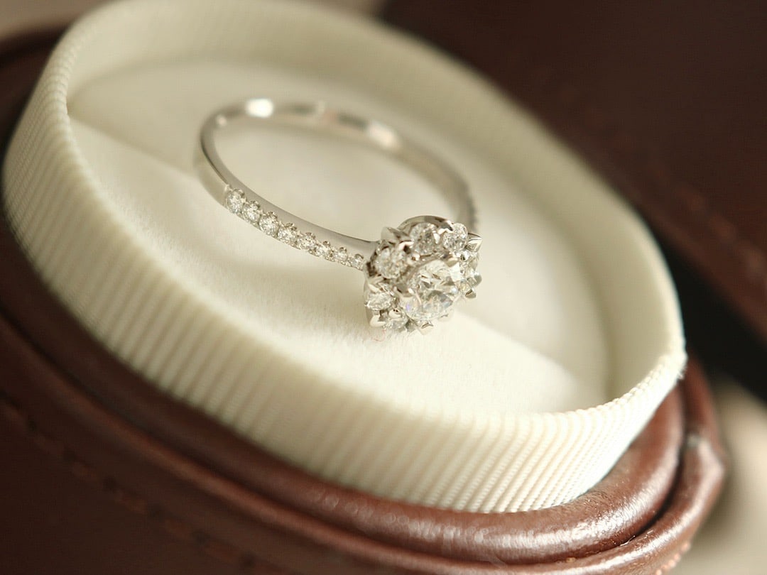 14k Gold 0.66 Ctw Natural H Diamond Ring - 3