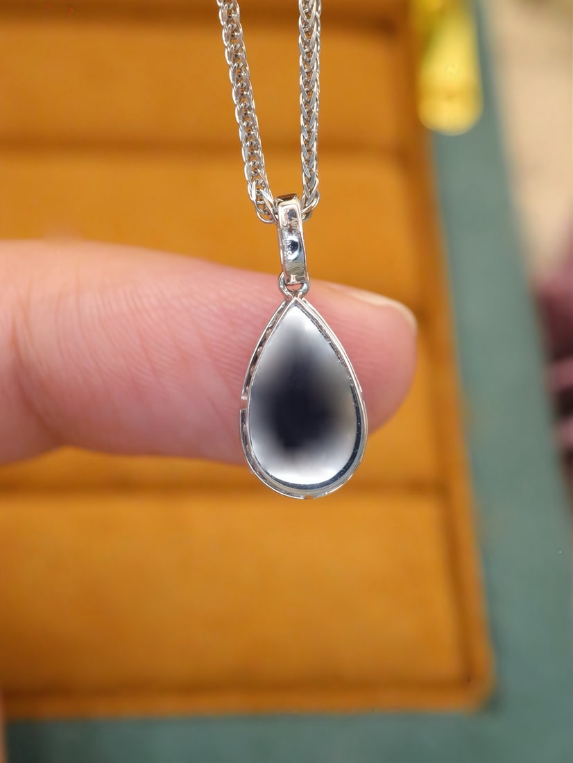 14k Gold 1.78 Ctw Natural Sapphire & Diamond Pendant( Without Chain ) - 4