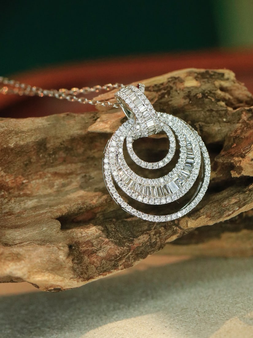 14k Gold 0.5 Ct Natural H Diamond Necklace - 2