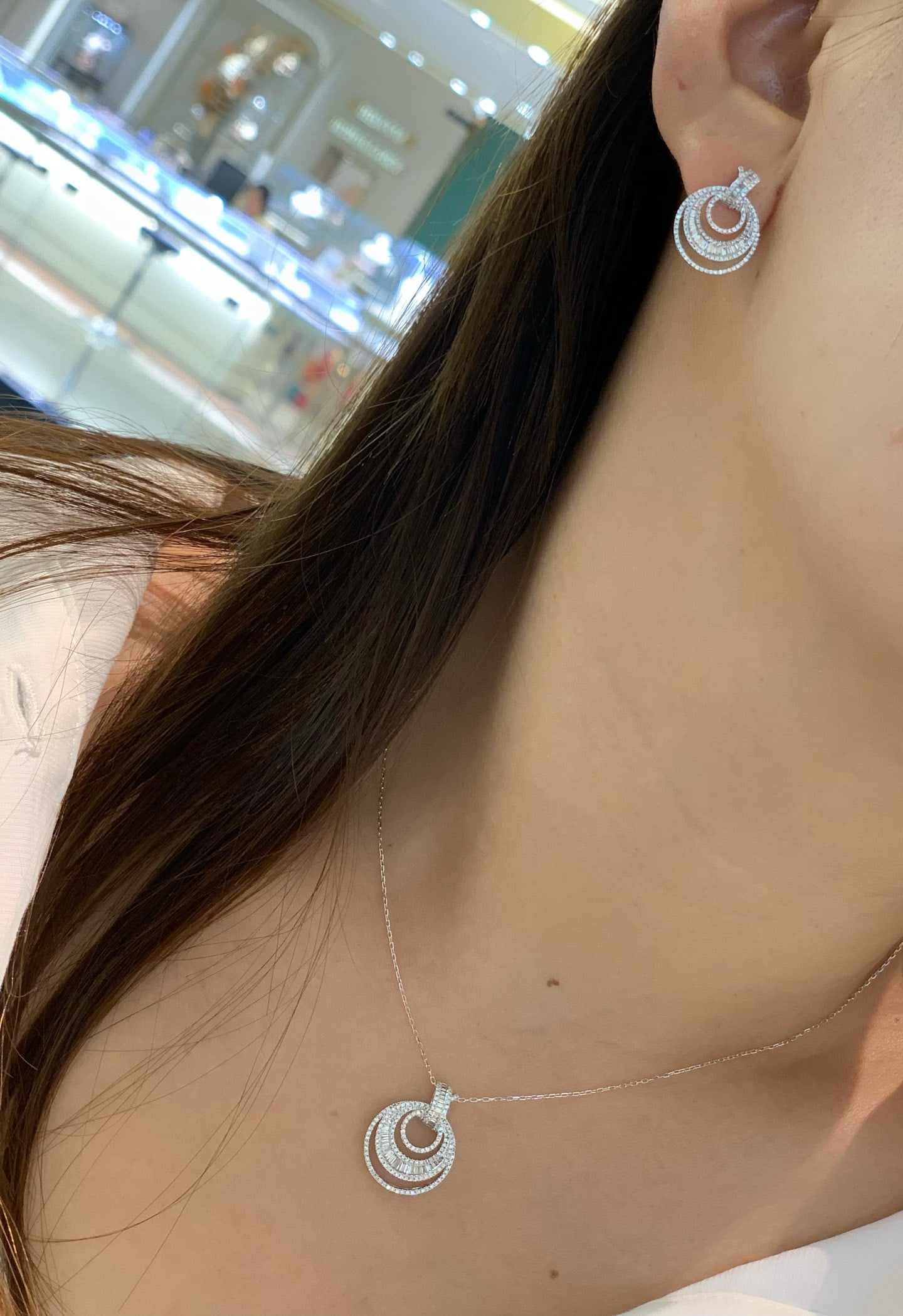 14k Gold 0.5 Ct Natural H Diamond Necklace - 4