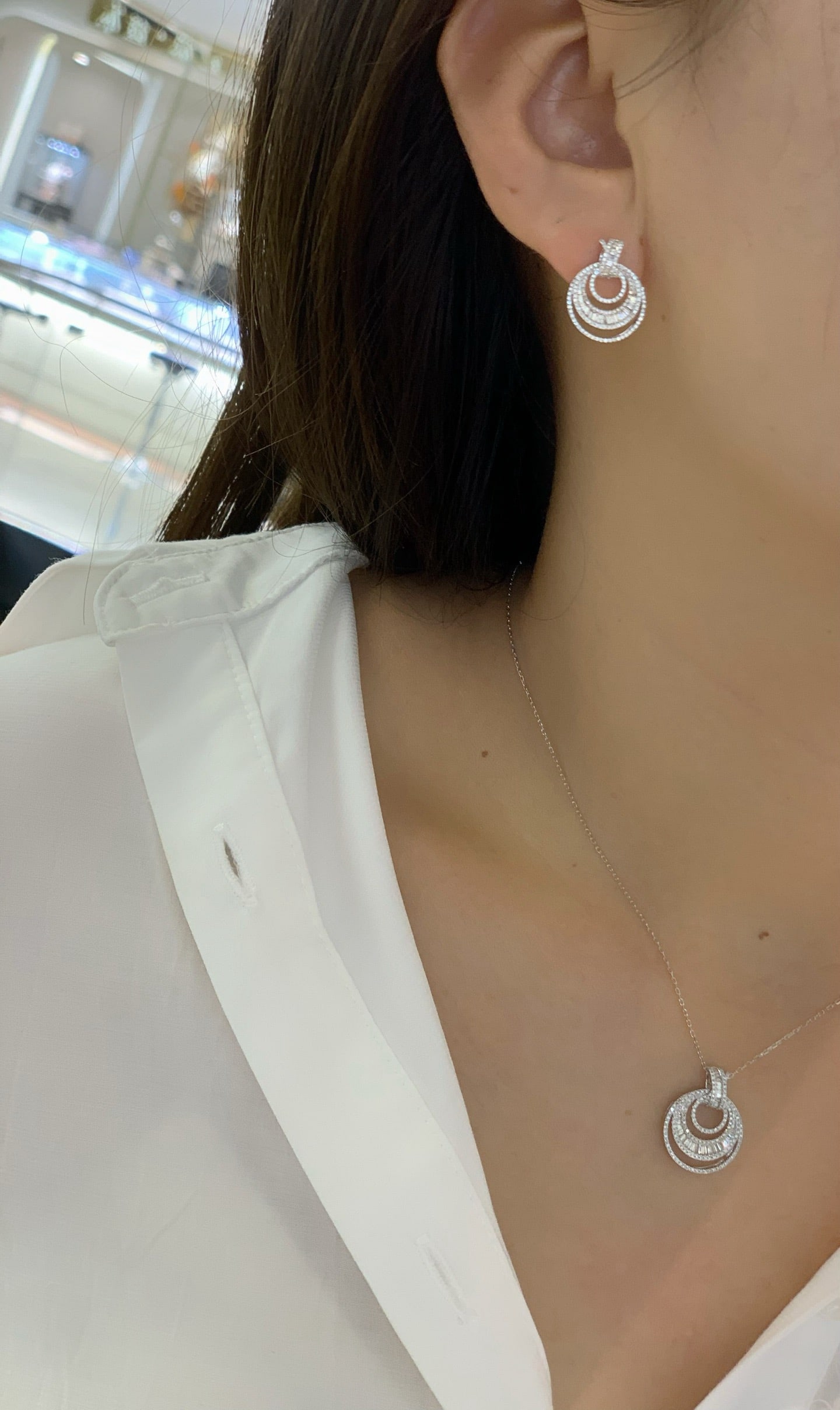14k Gold 0.5 Ct Natural H Diamond Necklace - 5