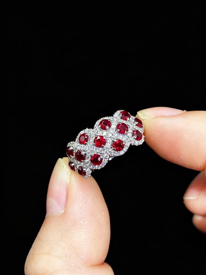 14k Gold 1.72 Ctw Natural Ruby & Diamond Ring - 2