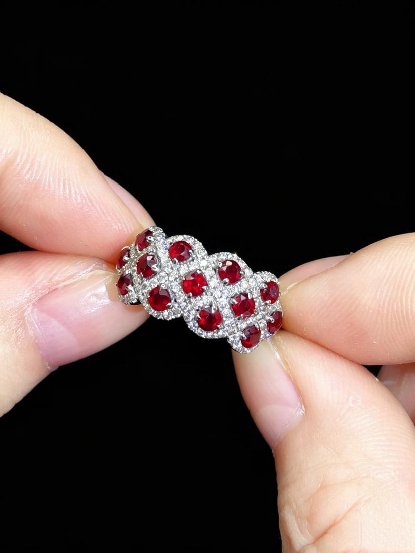 14k Gold 1.72 Ctw Natural Ruby & Diamond Ring - 3