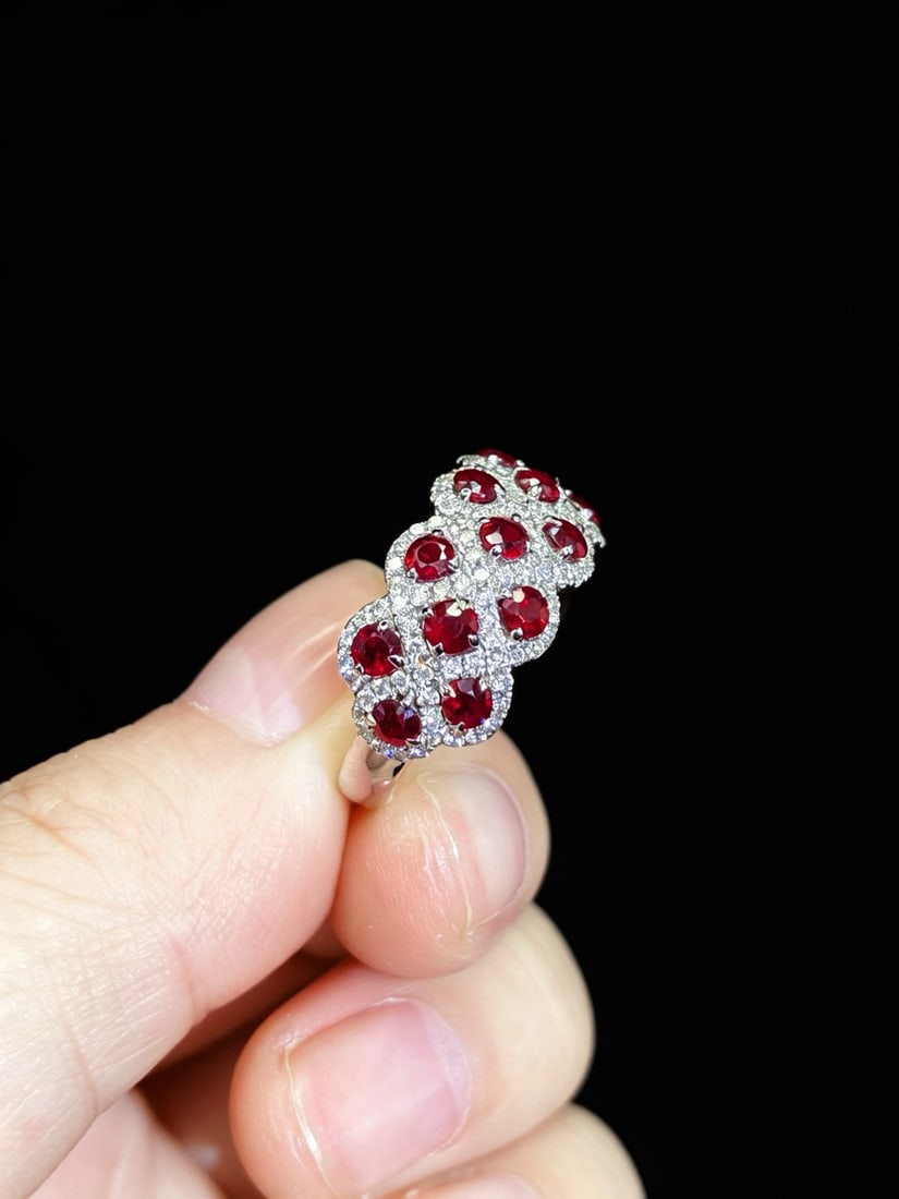 14k Gold 1.72 Ctw Natural Ruby & Diamond Ring - 4