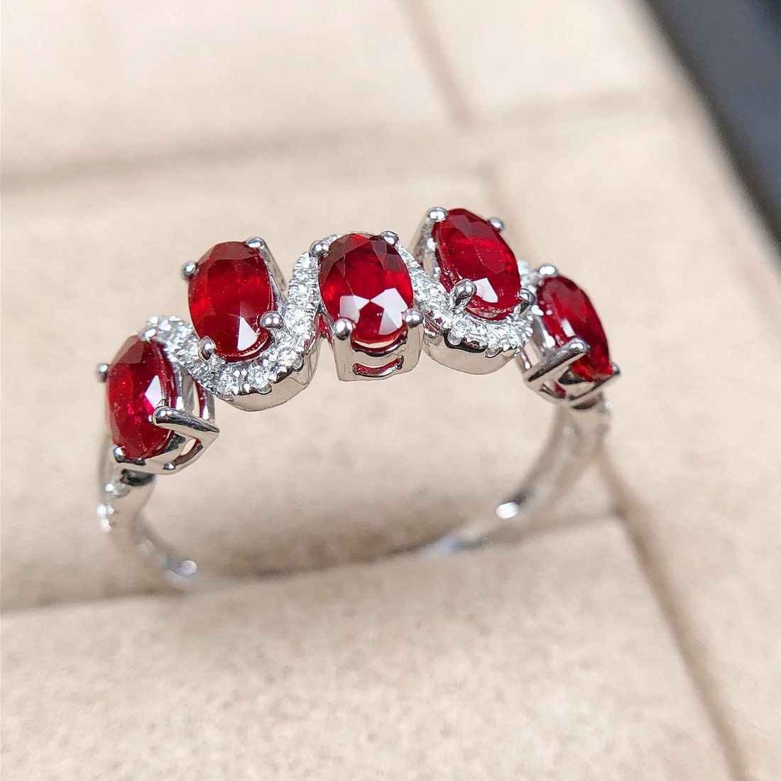 14k Gold 1.64 Ctw Vivid Red Natural Ruby & Diamond Ring - 4