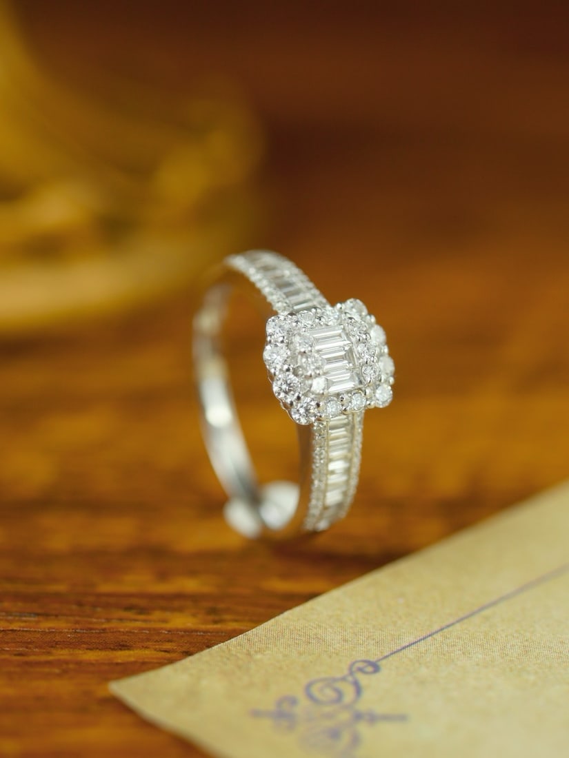 14k Gold 1 Ct Natural H Diamond Ring - 2
