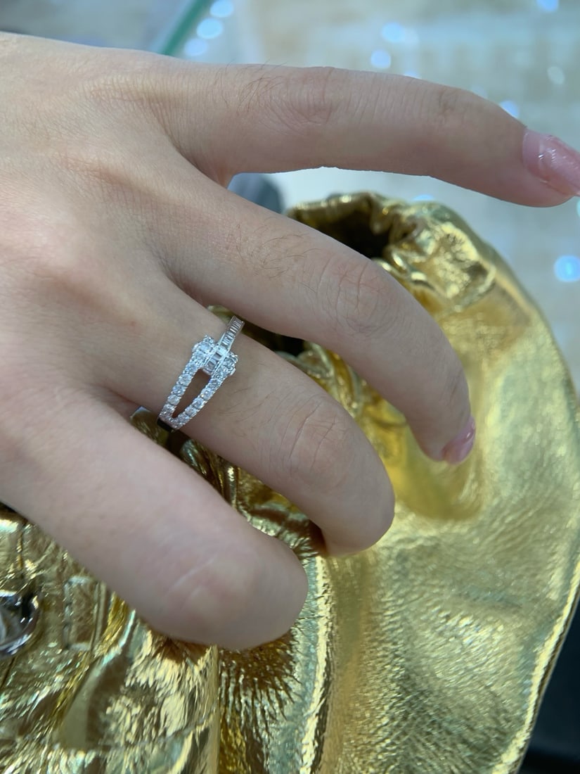 14k Gold 0.5 Ct Natural H Diamond Ring - 5