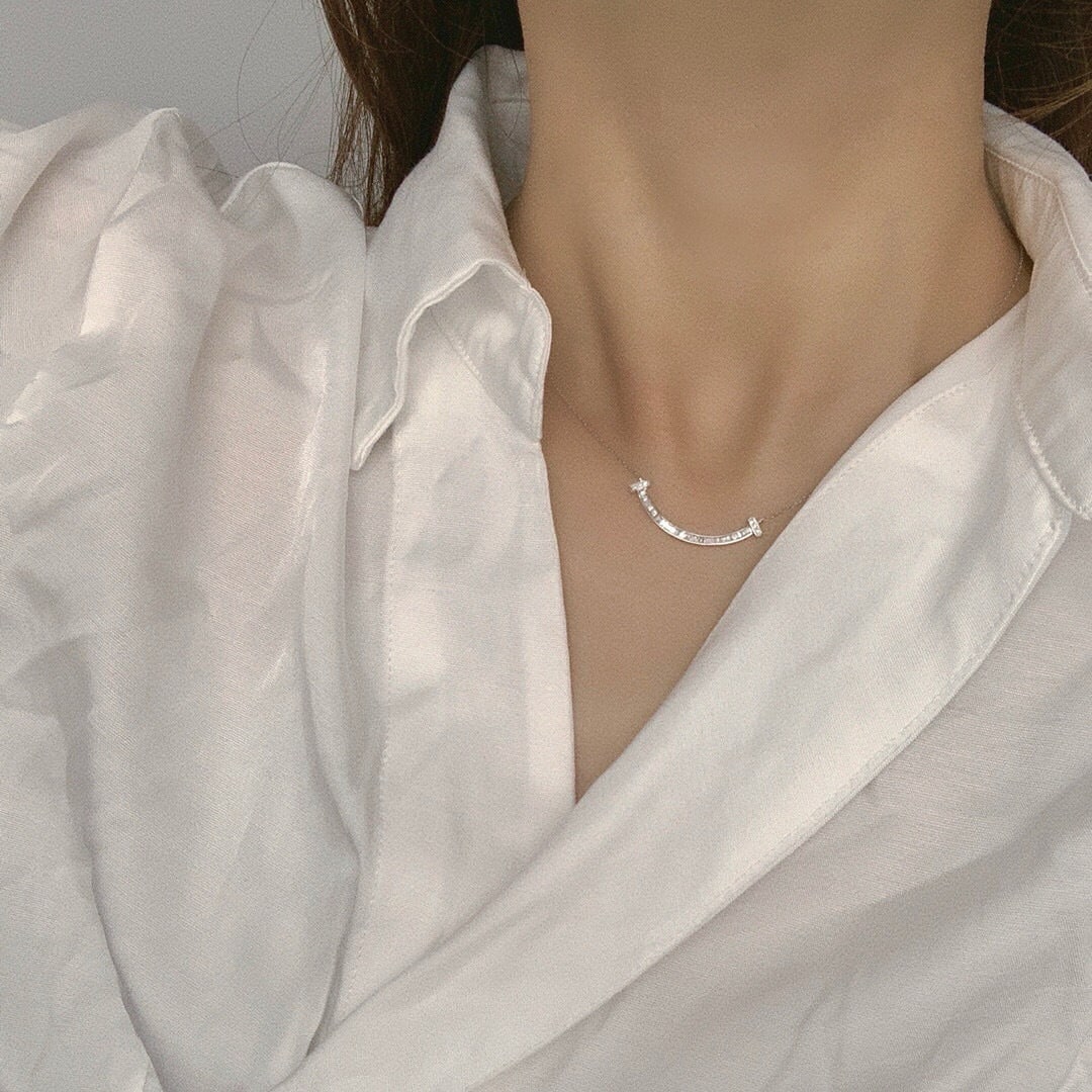 14k Gold 0.97 Ctw Natural H Diamond Necklace - 3