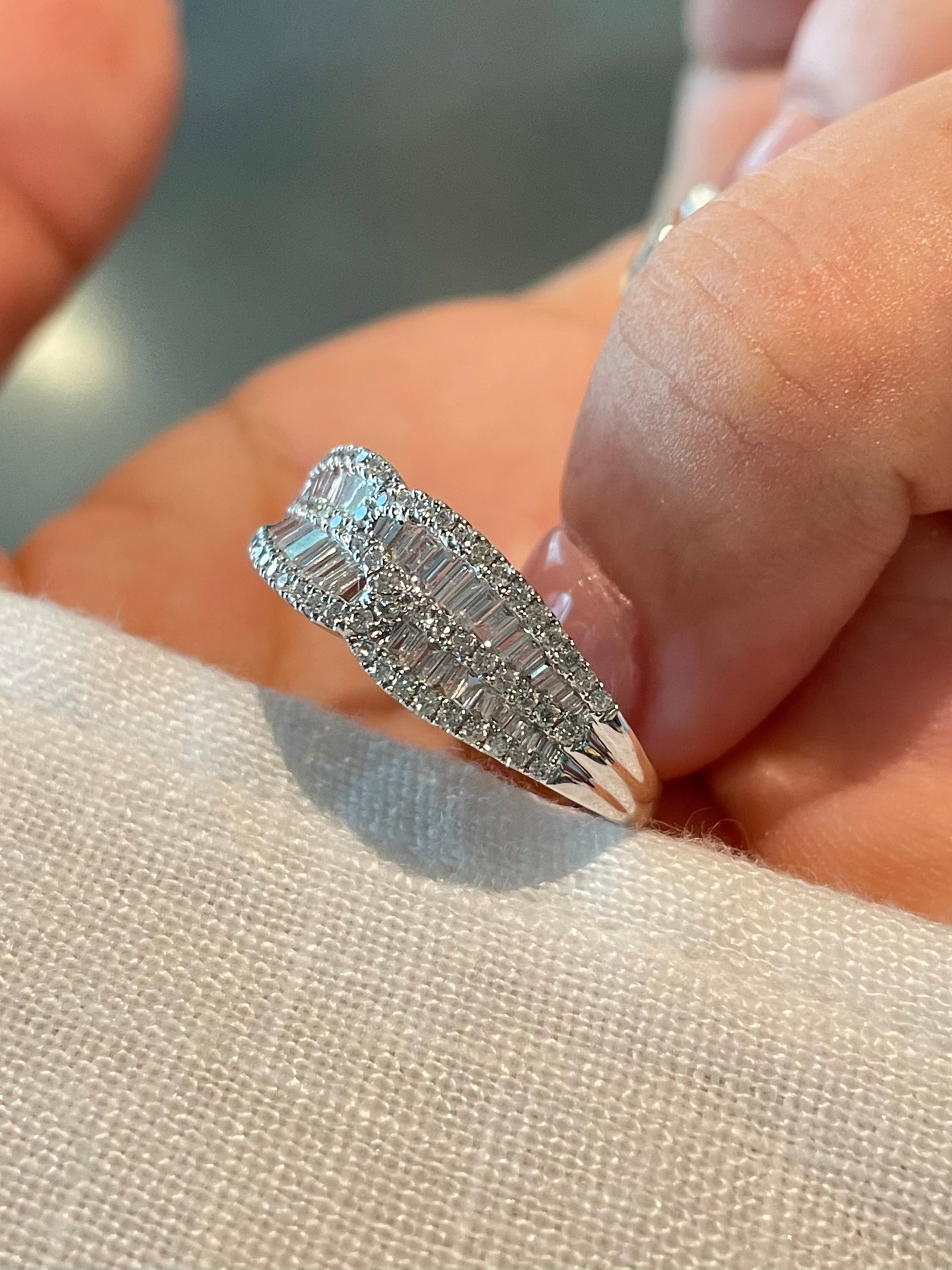 14k Gold 0.5 Ct Natural H Diamond Ring - 2