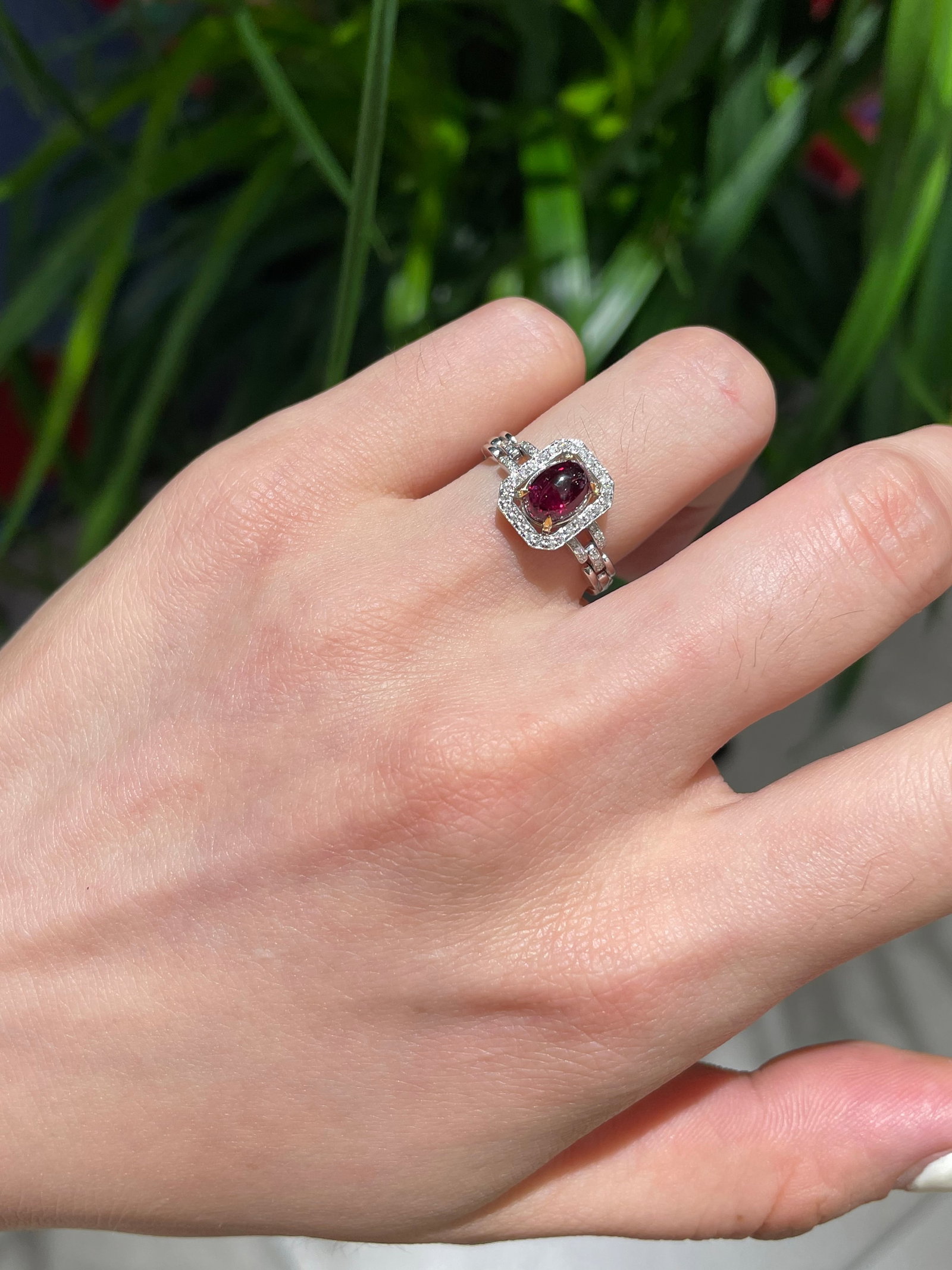 14k Gold 1.01 Ct Natural Tourmaline & Diamond Ring - 5